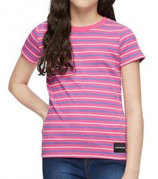 Calvin Klein Little Girls Cabaret Striped T-Shirt