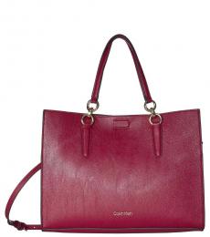 Calvin Klein Country Red Reversible East/West Large Tote