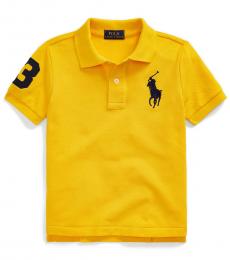 Ralph Lauren Little Boys Slicker Yellow Big Pony Polo
