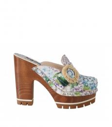 Dolce & Gabbana Multicolor Floral Ortensia Heels
