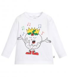 Stella McCartney Baby Boys White Christmas T-Shirt