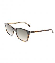 Christian Dior Havana Crystal Rectangle Sunglasses