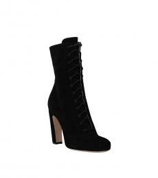 Black Suede Lace Up Boots