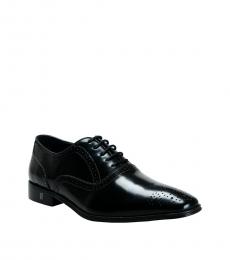 Versace Collection Black Polished Leather Lace Ups