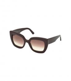 Balenciaga Dark Brown Square Sunglasses