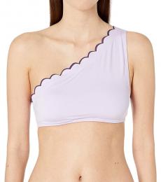 Kate Spade Frozen Lilac One Shoulder Bikini Top