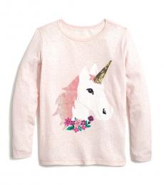 J.Crew Little Girls Light Pink Unicorn T-Shirt