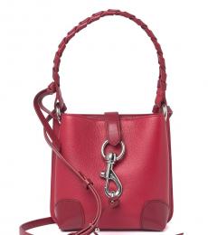 Red Megan Mini Bucket Bag