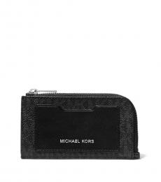 Michael Kors Black Logo Zip Wallet