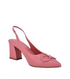 Pink Lelina Logo Heels