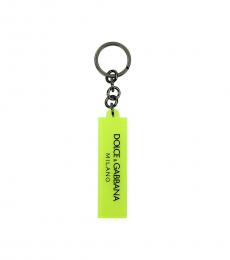 Dolce & Gabbana Neon Green Logo Key Holder