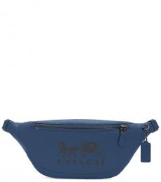 Coach Blue Horse And Carriage Large Crossbody Bag
