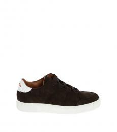 Brown  Suede Leather Sneakers