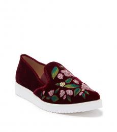 Merlot Candice Floral Slip-On Sneakers