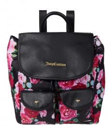 Juicy Couture Black Love Club Medium Backpack