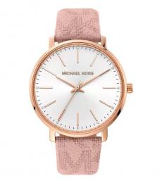 Michael Kors Pink Pyper Crystal White Dial Watch