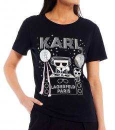 Karl Lagerfeld Black Crew Neck T-Shirt