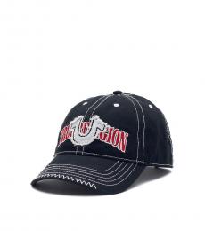 True Religion Black Horseshoe Logo Hat