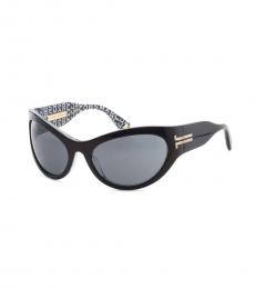 Marc Jacobs Black Logo Cat Eye Sunglasses