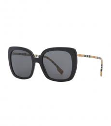 Burberry Black Caroll Grey Butterfly Sunglasses