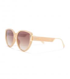 Vince Camuto Beige Cat Eye Sunglasses