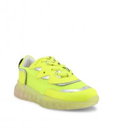 Yellow Mesh Sneakers