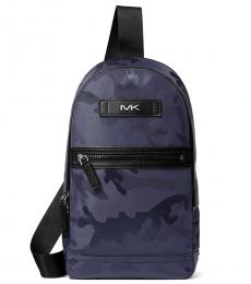 Michael Kors Indigo Kent Camo Jacquard Sling Pack