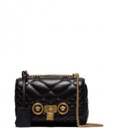Versace Black Quilted Mini Shoulder Bag