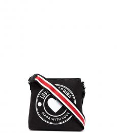 Black Logo Mini Crossbody Bag