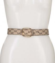 Michael Kors Black-Luggage Reversible Logo Belt