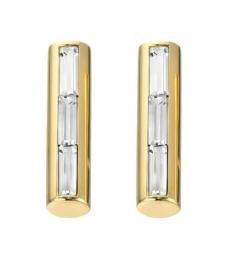 Michael Kors Gold Baquette Crystals Bar Earrings
