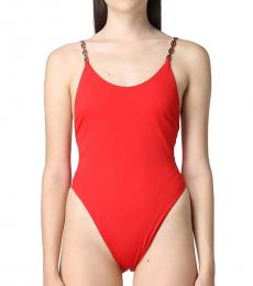 Versace Red One-Piece Swimsuit