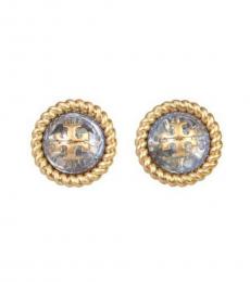 Golden Crystal Clear Signature Earrings