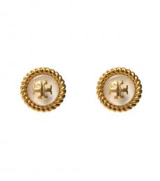 Golden Crystal Clear Signature Earrings
