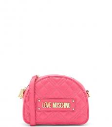 Love Moschino Pink Quilted Mini Crossbody Bag