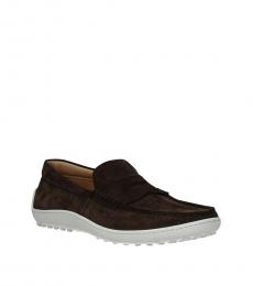 Brown Front Detail Loafers