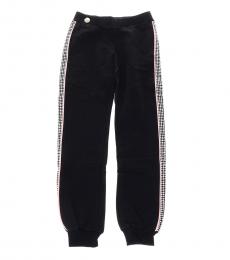 Philipp Plein Girls Black Rhinestone Embellished Pants