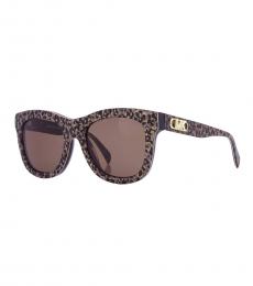 Michael Kors Brown Square Sunglasses