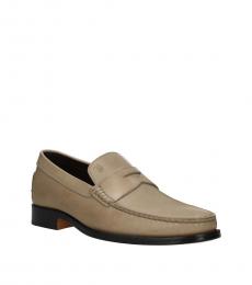 Beige Classic Logo Loafers