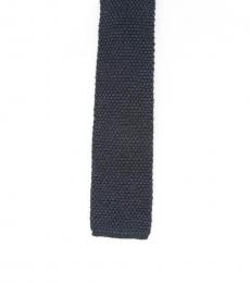 Tom Ford Navy Blue Knit Cashmere Silk Skinny Tie