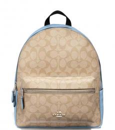 Coach Khaki/Cornflower Charlie Medium Backpack