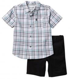 Calvin Klein 2 Piece Shirt/Shorts Set (Little Boys)