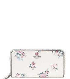 Coach Chalk Floral Print Accordion Zip Wallet