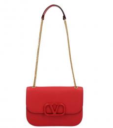 Valentino Garavani Red V Lock Small Shoulder Bag