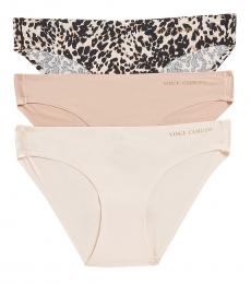Vince Camuto Natural 3-Pack Bonded Bikini Panty