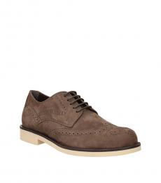 Tod's Brown Suede Wingtip Lace Ups