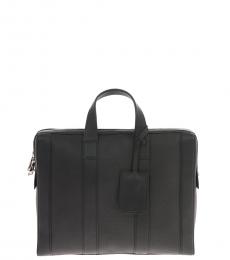 Bottega Veneta Black Marco Polo Small Briefcase Bag