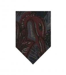 Dark Grey Printed Tie