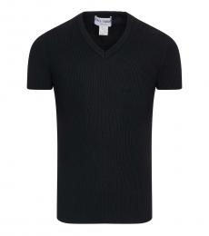 Black Slim Fit V-Neck T-Shirt