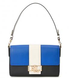 Ralph Lauren Blue Spencer Medium Shoulder Bag